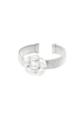 Bloem armband zilver