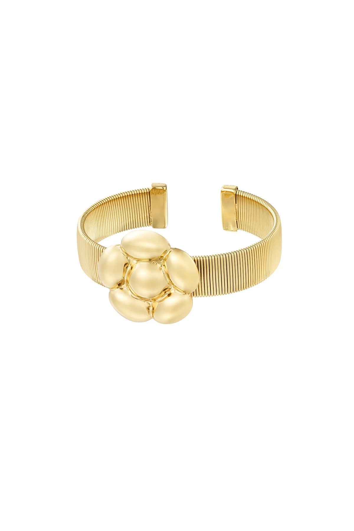 Bloem armband goud