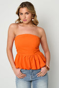 Off shoulder orange