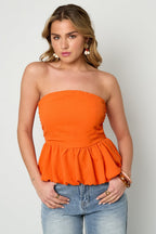 Off shoulder orange