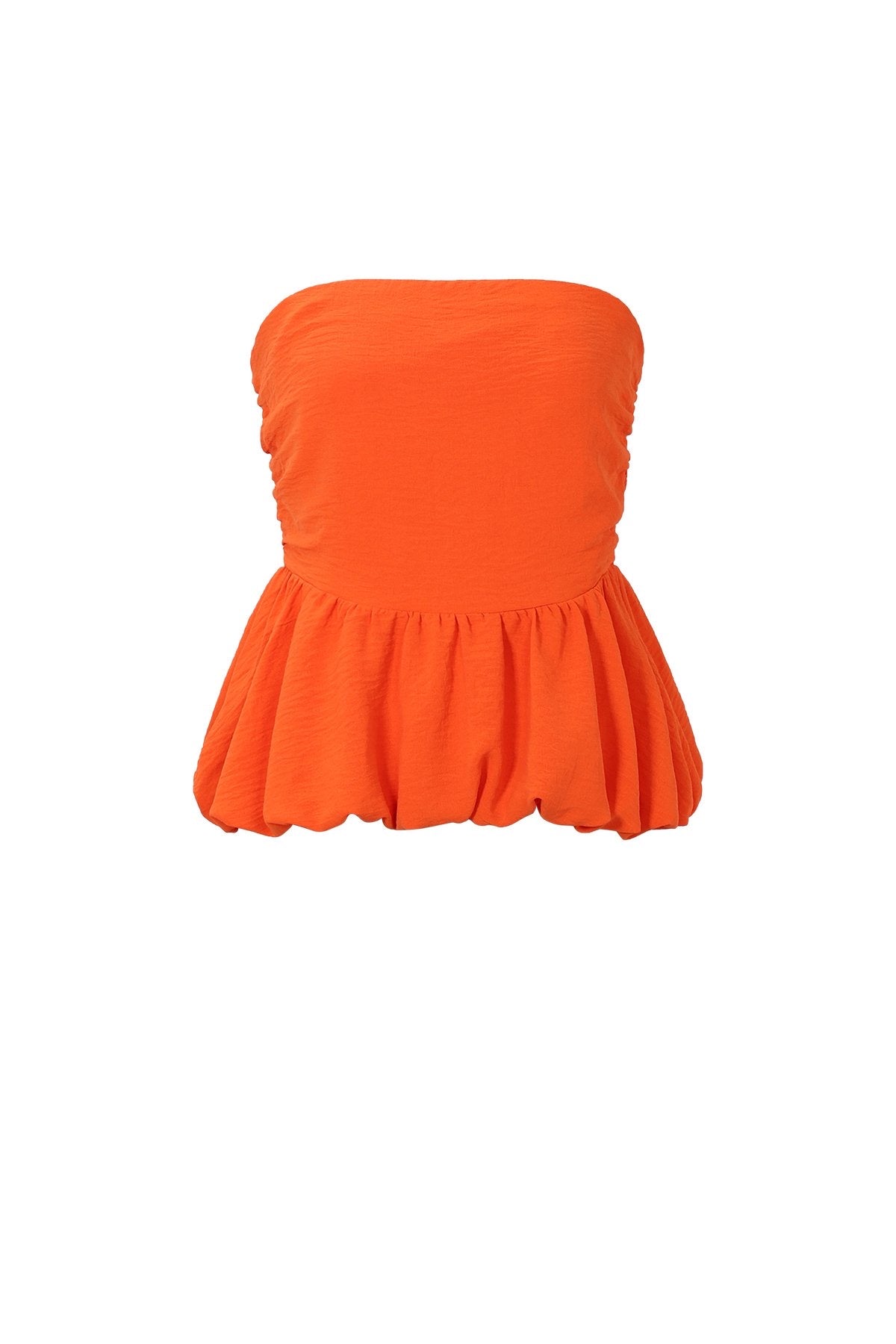 Off shoulder orange
