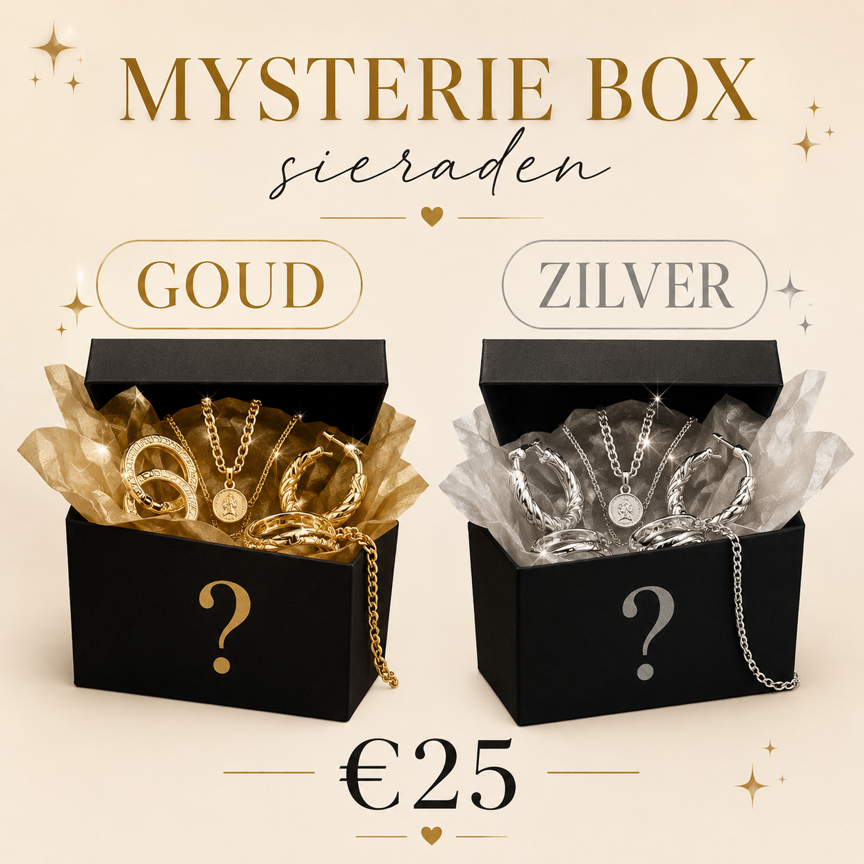 Mysterie box zilver